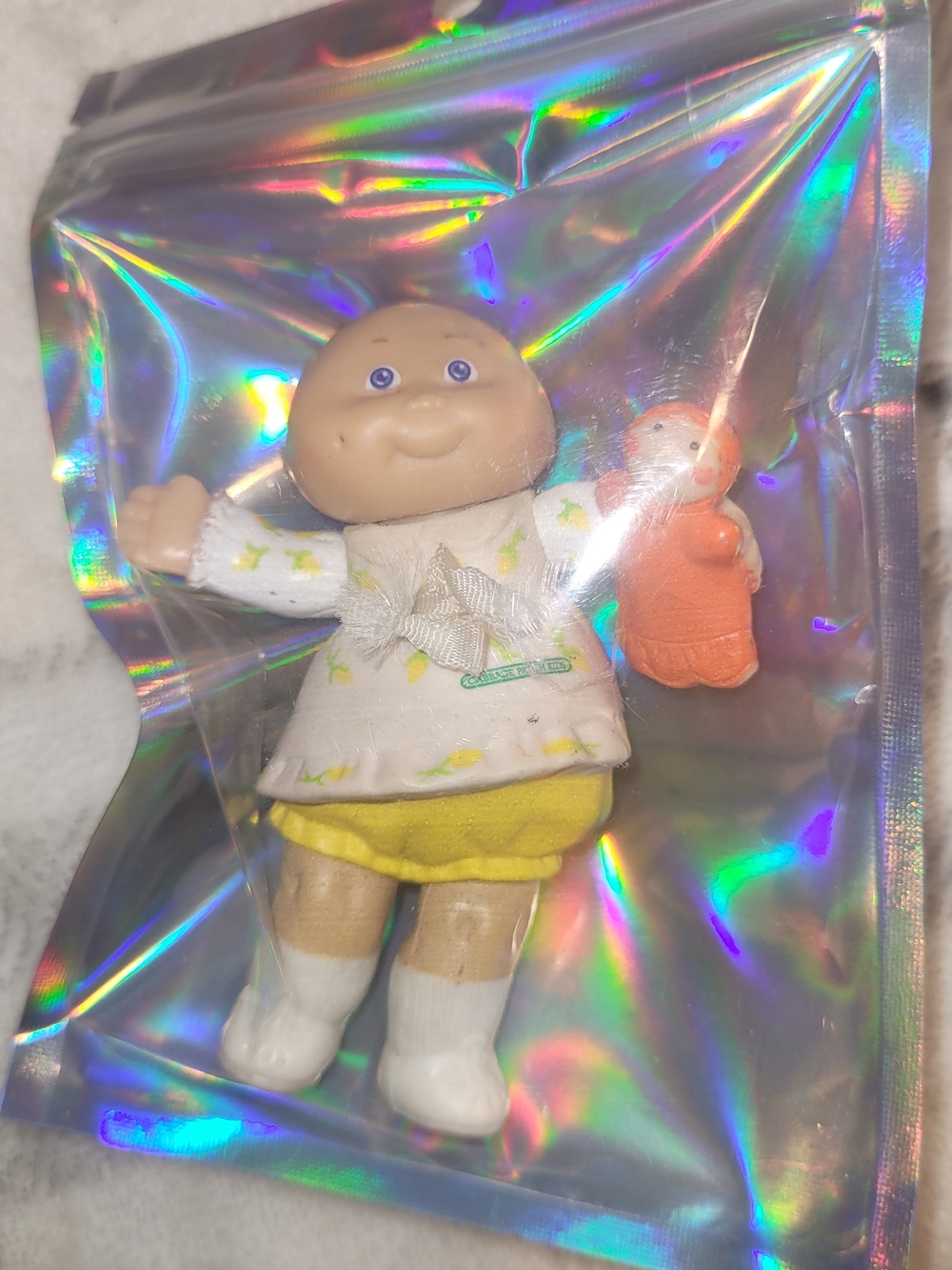 5x Kids Doll Figure with Orange Hair and Yellow Outfit - Cabbage Patch - Picture 5 of 5